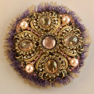 Lee Angel Fringe Rhinestone Crystals Brooch